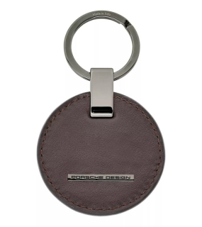 Porsche Design Keyring Circle kožený přívěsek na klíče kruh tmavě hnědá