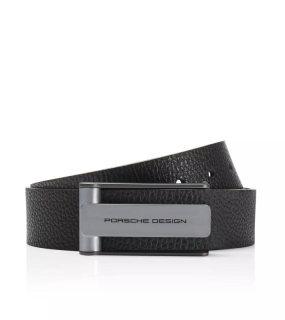 Porsche Design Casual Hook Buckle Belt 35 mm  pásek s klipovou sponou kožený černý