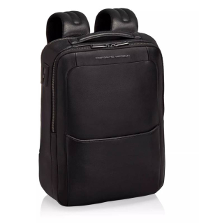 PORSCHE DESIGN Roadster Leather Backpack S1 Kožený tenký business batoh černá