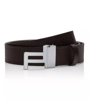 PORSCHE DESIGN Business Belt Icon Buckle Reversible 35 Opasek oboustranný kožený hnědý délka 110cm šířka 3,5cm
