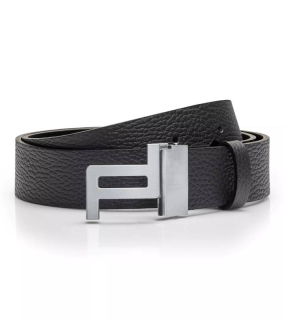 PORSCHE DESIGN Business Belt Icon Buckle Reversible 35 Opasek oboustranný kožený šedý délka 110cm šířka 3,5cm