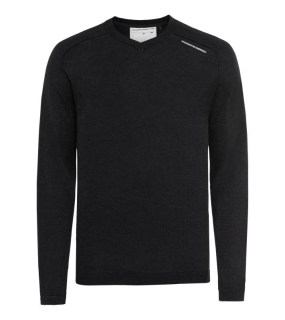 PORSCHE DESIGN EvoKNIT® V-Neck Jumper Pullover Svetr sportovní funkční s výstřihem do V černý