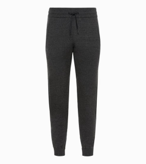 PORSCHE DESIGN Leisure Trousers Kalhoty pro volný čas tmavě šedé s lemem a logem