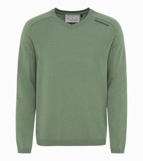 PORSCHE DESIGN EvoKNIT® V-Neck Jumper Pullover Svetr sportovní funkční s výstřihem do V zelený