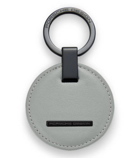 Porsche Design Keyring Circle kožený přívěsek na klíče kruh šedý