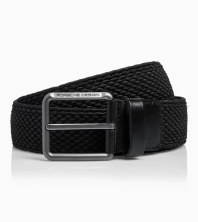 PORSCHE DESIGN Casual Pin Buckle Chino Belt Módní ležérní pásek se sponou černý šířka 4 cm