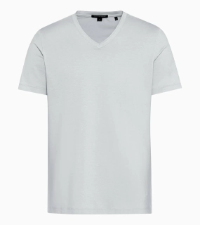 PORSCHE DESIGN V-neck T-shirt Tričko s výstřihem do V bavlněné popelavě šedá