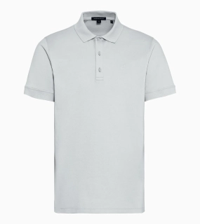 PORSCHE DESIGN Icon Polo Shirt Tričko módní s límečkem a knoflíky s logem PD popelavě šedá