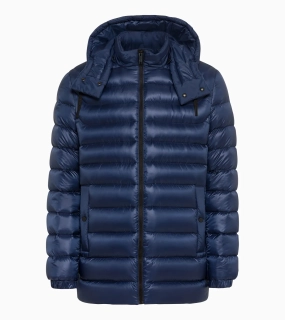 PORSCHE DESIGN Lightweight puffer parka Bunda delší prošívaná odlehčená tmavě modrá