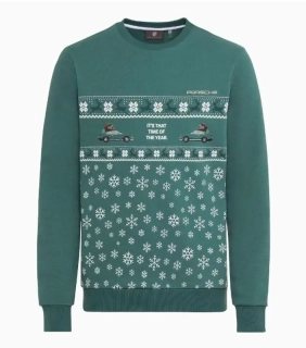 PORSCHE Sweatshirt unisex Christmas Svetr úpletový vánoční mátově zelená