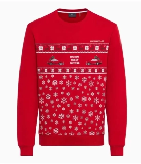 PORSCHE Sweatshirt unisex Christmas Svetr úpletový vánoční červená