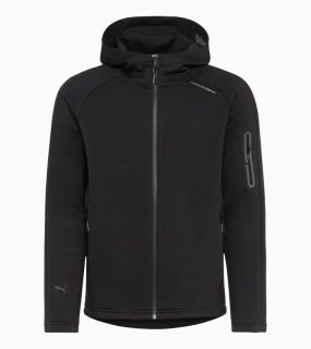 PORSCHE DESIGN Hooded sweat jacket Bunda Mikina pro volný čas na zip s kapucí černá