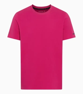 PORSCHE DESIGN Essential T-shirt Tričko sportovní s kulatým výstřihem a logem granátová růže