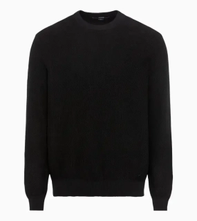 PORSCHE DESIGN Jacquard sweater Svetr společenský žakárový černá