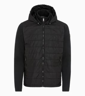 PORSCHE DESIGN Hybrid cardigan Bunda svetr ze dvou materiálů na zip černá