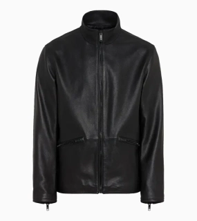 PORSCHE DESIGN Roadster leather jacket Bunda kožená klasického střihu černá