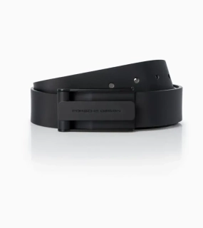 Porsche Design Casual Hook Buckle Belt 35 mm Pásek s černou klipovou sponou kožený černý