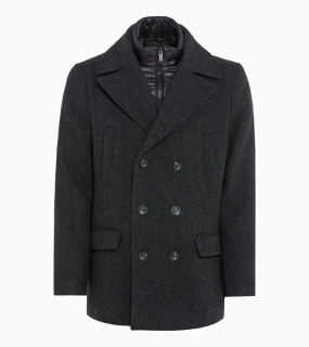 PORSCHE DESIGN Hybrid peacoat Kabát dvouřadý krátký černá