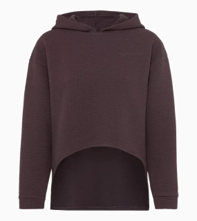PORSCHE Women's Textured Hoodie Yoga Capsule Collection Mikina dámská fitness yoga ostružinová