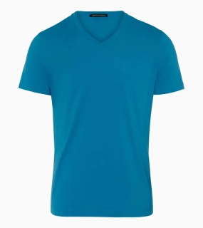 PORSCHE DESIGN V-Neck T-Shirt Tričko s výstřihem do V světle modrá