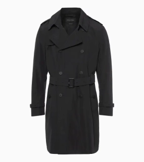 PORSCHE DESIGN Hybrid Trench Coat Trenčkot kabát pro chladnější počasí černá