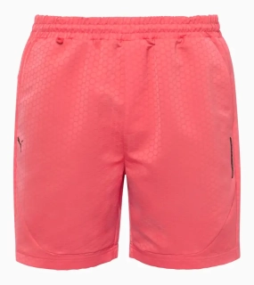 PORSCHE DESIGN Swimming shorts Plavky koupací šortky se šestihranným vzorem oranžově korálová