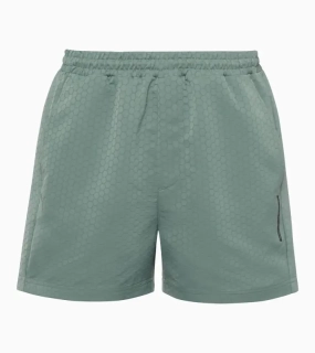 PORSCHE DESIGN Swimming shorts Plavky koupací šortky se šestihranným vzorem mátová zelená