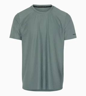 PORSCHE DESIGN Hexagon T-shirt Tričko volnočasové sportovní s kulatým výstřihem logem a šestihranným vzorem mátová zelená