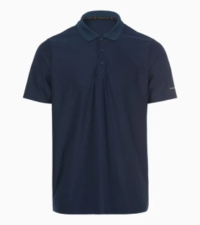 PORSCHE DESIGN Hexagon Polo Shirt Polokošile tričko s límečkem a knoflíčky se šestihranným vzorem tmavě modrá