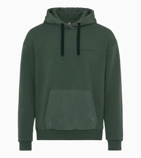 PORSCHE Unisex Hoodie Essential Svetr klokanka uni s kapucí a nápletem tmavší lahvově zelená