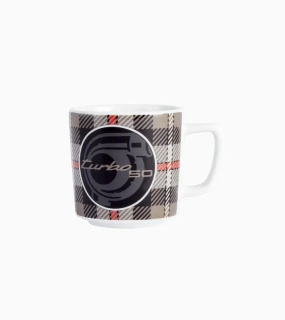 PORSCHE Collector's espresso cup no.8 50Y Turbo Limited Šálek na kávu 90ml s tartanovým vzorem