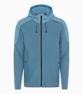 PORSCHE DESIGN Wool Mix Jacket Bunda sportovní s kapucí z merina světle modrá