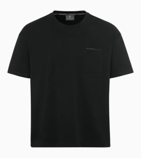 PORSCHE Unisex T-shirt Essential Tričko bavlněné s kulatým výstřihem a kapsičkou černé