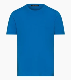 PORSCHE DESIGN Crew Neck T-Shirt Tričko bavlněné elastické s výstřihem ke krku modré
