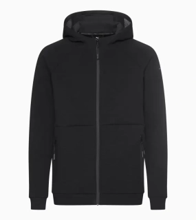 PORSCHE DESIGN Hooded Sweat Jacket Mikina na zip s kapucí decentními logy černá