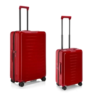 1+1 PORSCHE DESIGN Roadster Hardcase Trolley Set L+S Sada kufrů cestovních zavazadel červené lesklé