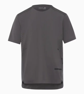 PORSCHE Bike shirt Unisex Tričko cyklistické sportovní funkční s potiskem a logem antracitová šedá