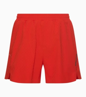 PORSCHE DESIGN Sport-Tex Swim Shorts Plavky koupací šortky s elastickým pasem a kapsičkou na zip z žakárové látky lávově oranžová