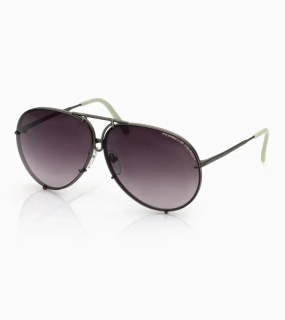 PORSCHE DESIGN P´8478 Sunglasses Iconic Aviator #1 Ladies Capsule Sluneční brýle Pilotky dámské olivovošvestkové s výměnnými skly ve fialovém gradientu nebo olivové