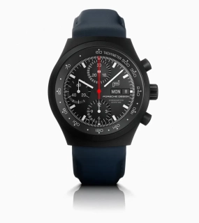 Porsche Design Chronograph 1 – All Black Numbered Edition hodinky s modrým řemínkem